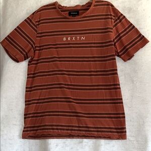 Brixton Rust Striped Tee Size XL